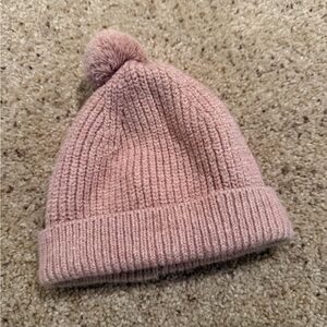 Zara Pink Pom-Pom Knit Beanie